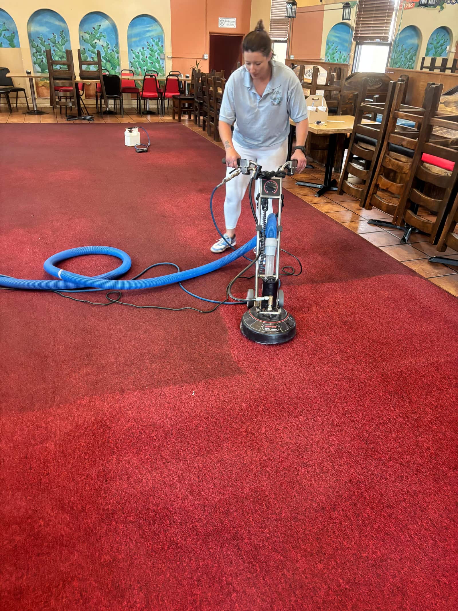 Banquet hall carpet cleaning for a commercial space in Las Cruces, NM