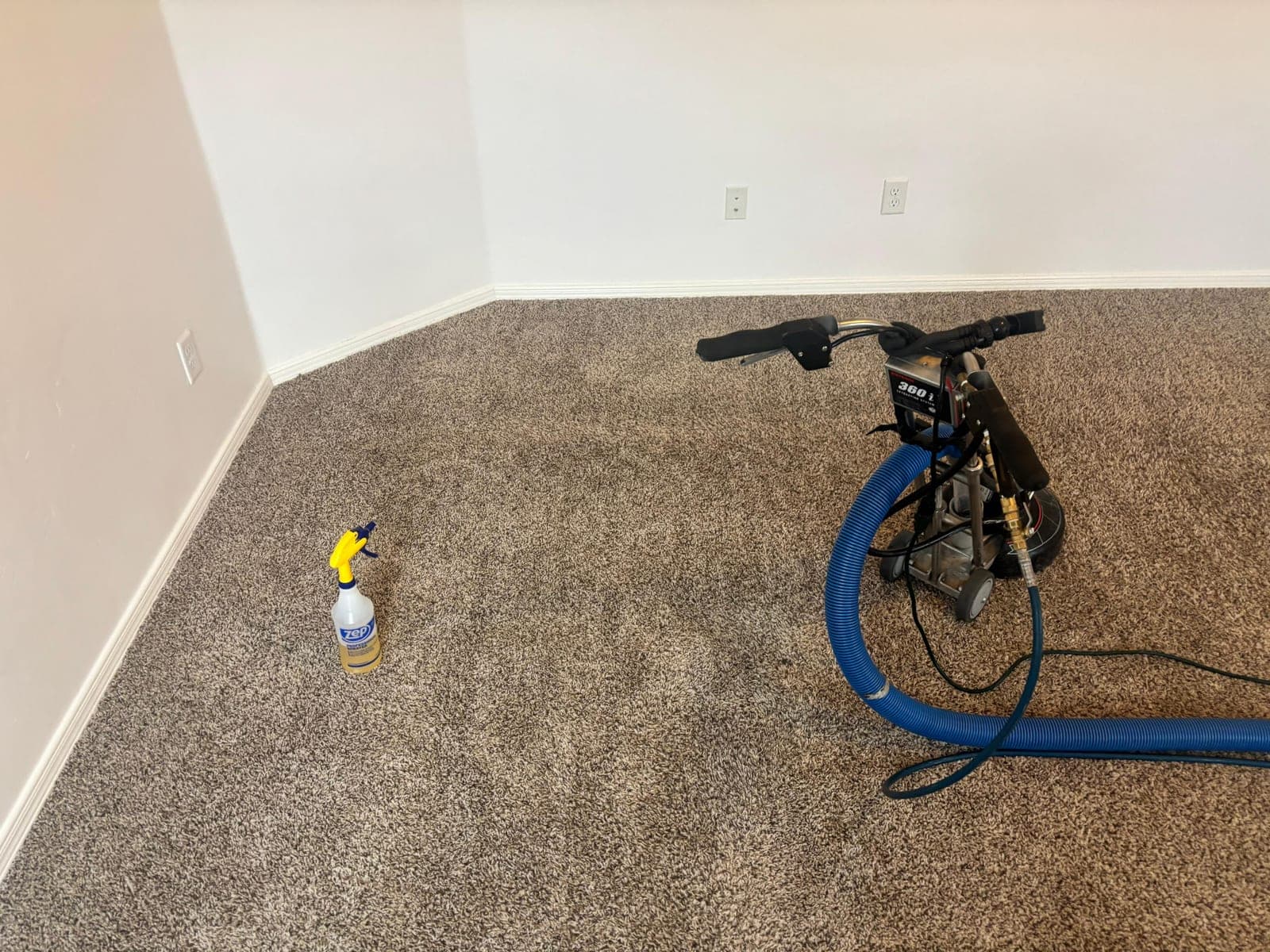 Empty room carpet cleaned during a carpet cleaning job in Las Cruces, NM
