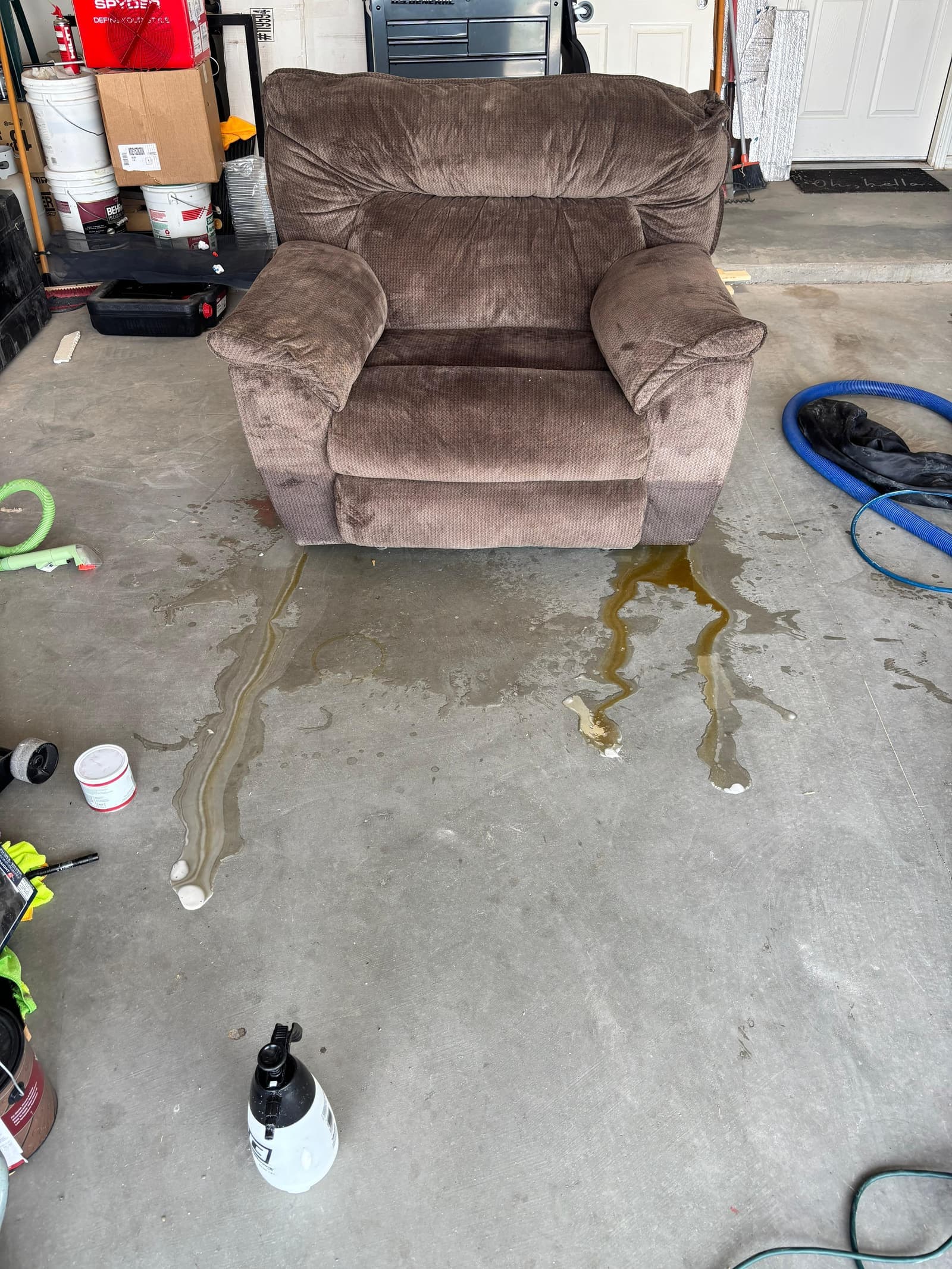 Recliner upholstery cleaned during a furniture cleaning job in Las Cruces, NM